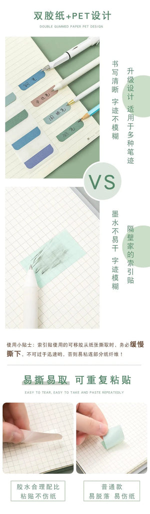 Planet Gates MOHAMM 240/120/60 PCS Multicolor Sticky Writable Repositionable Index Tabs Flags for Pages Book Markers Reading Notes