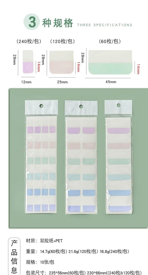 Planet Gates MOHAMM 240/120/60 PCS Multicolor Sticky Writable Repositionable Index Tabs Flags for Pages Book Markers Reading Notes