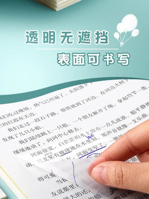 Planet Gates MOHAMM 50/100 Sheets Transparent Waterproof Posted It Sticky Note Pads Notepads Posits for School Stationery Office Supplies