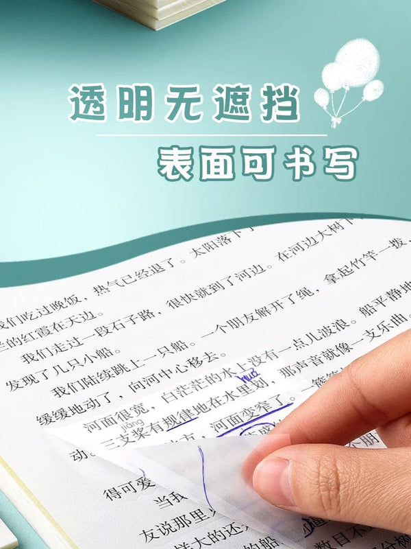 Planet Gates MOHAMM 50/100 Sheets Transparent Waterproof Posted It Sticky Note Pads Notepads Posits for School Stationery Office Supplies