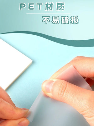 Planet Gates MOHAMM 50/100 Sheets Transparent Waterproof Posted It Sticky Note Pads Notepads Posits for School Stationery Office Supplies