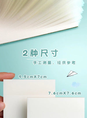 Planet Gates MOHAMM 50/100 Sheets Transparent Waterproof Posted It Sticky Note Pads Notepads Posits for School Stationery Office Supplies