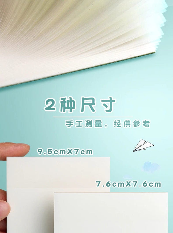 Planet Gates MOHAMM 50/100 Sheets Transparent Waterproof Posted It Sticky Note Pads Notepads Posits for School Stationery Office Supplies