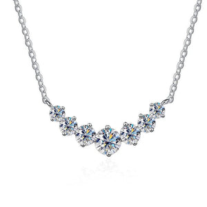 Planet Gates Moissanite Necklace For Woman Wedding Fine Jewely With Certificates 925 Sterling Sliver Plated 18k White Gold Necklace