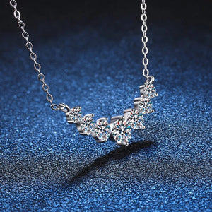 Planet Gates Moissanite Necklace For Woman Wedding Fine Jewely With Certificates 925 Sterling Sliver Plated 18k White Gold Necklace