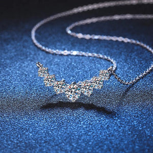 Planet Gates Moissanite Necklace For Woman Wedding Fine Jewely With Certificates 925 Sterling Sliver Plated 18k White Gold Necklace
