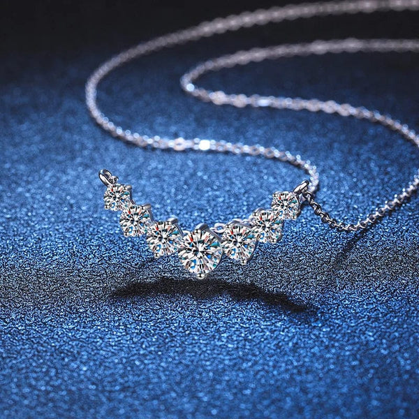 Planet Gates Moissanite Necklace For Woman Wedding Fine Jewely With Certificates 925 Sterling Sliver Plated 18k White Gold Necklace