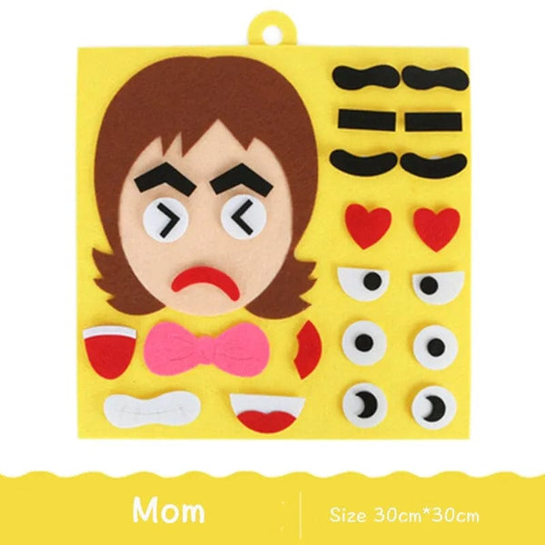 Planet Gates Mom DIY Emotion Change Puzzle Toys Creative Facial Expression Kids Learning Educational Toys For Children Funny Set Fun Gift