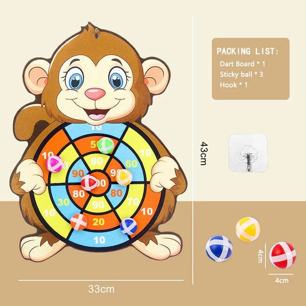 Planet Gates Monkey 1 Montessori Throw Sport Shooting Target Sticky Ball Dartboard Basketball Board Games Educational Children Indoor Outdoor Game Toy