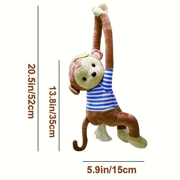 Planet Gates Monkey / 1pc 1pc Monkey Design Plush Tissue Holder Hanging Pouch Cute Cartoon Animals Paper Storage Tissue Tray Container Cover For Car, Home