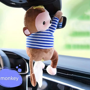 Planet Gates Monkey / 1pc 1pc Monkey Design Plush Tissue Holder Hanging Pouch Cute Cartoon Animals Paper Storage Tissue Tray Container Cover For Car, Home