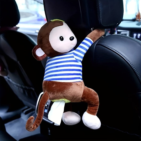 Planet Gates Monkey / 1pc 1pc Monkey Design Plush Tissue Holder Hanging Pouch Cute Cartoon Animals Paper Storage Tissue Tray Container Cover For Car, Home