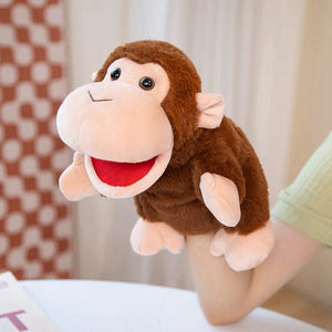 Planet Gates monkey-26 / 25cm / CHINA 30 Styles Stuffed Plush Animals Toys Hand Finger Story Puppet Cute Dolls Educational Babys Duck Lamb Cow Dog Horse Children Gift