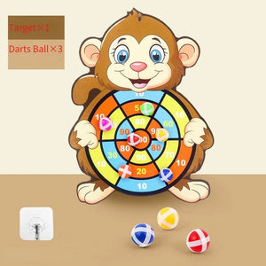 Planet Gates Monkey 3 balls Montessori Dart Board Target Sports Game Toys For Children 4 To 6 Years Old Outdoor Toy Child Indoor Girls Sticky Ball Boys Gift