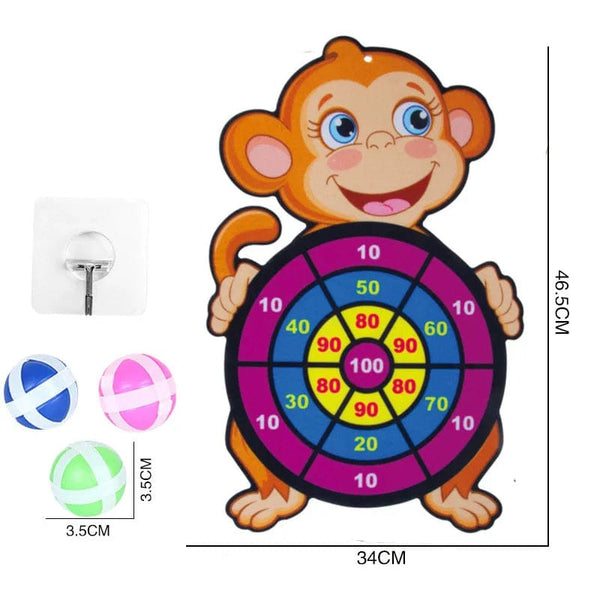 Planet Gates Monkey Montessori Throw Sport Shooting Target Sticky Ball Dartboard Basketball Board Games Educational Children Indoor Outdoor Game Toy