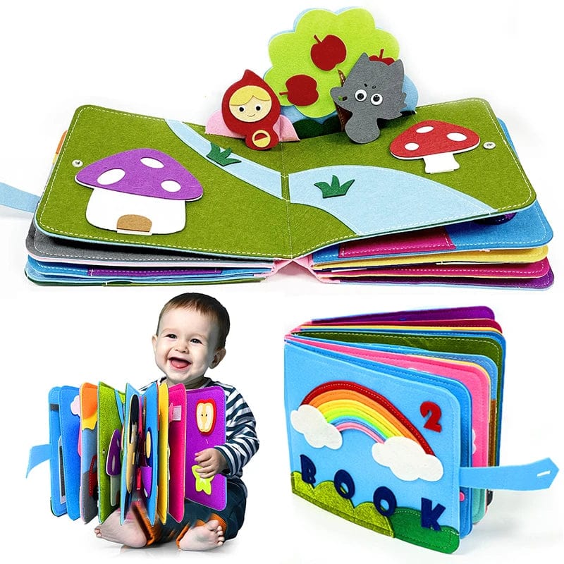 Planet Gates Montessori Baby Busy Board 3D Toddlers Story Cloth Book Sensory toys for babies Education Habits Toys books for kids from 0-3
