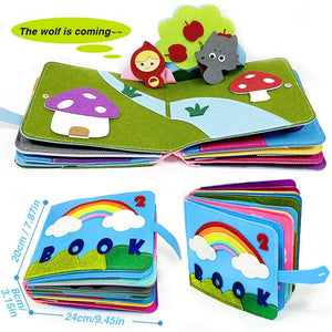 Planet Gates Montessori Baby Busy Board 3D Toddlers Story Cloth Book Sensory toys for babies Education Habits Toys books for kids from 0-3