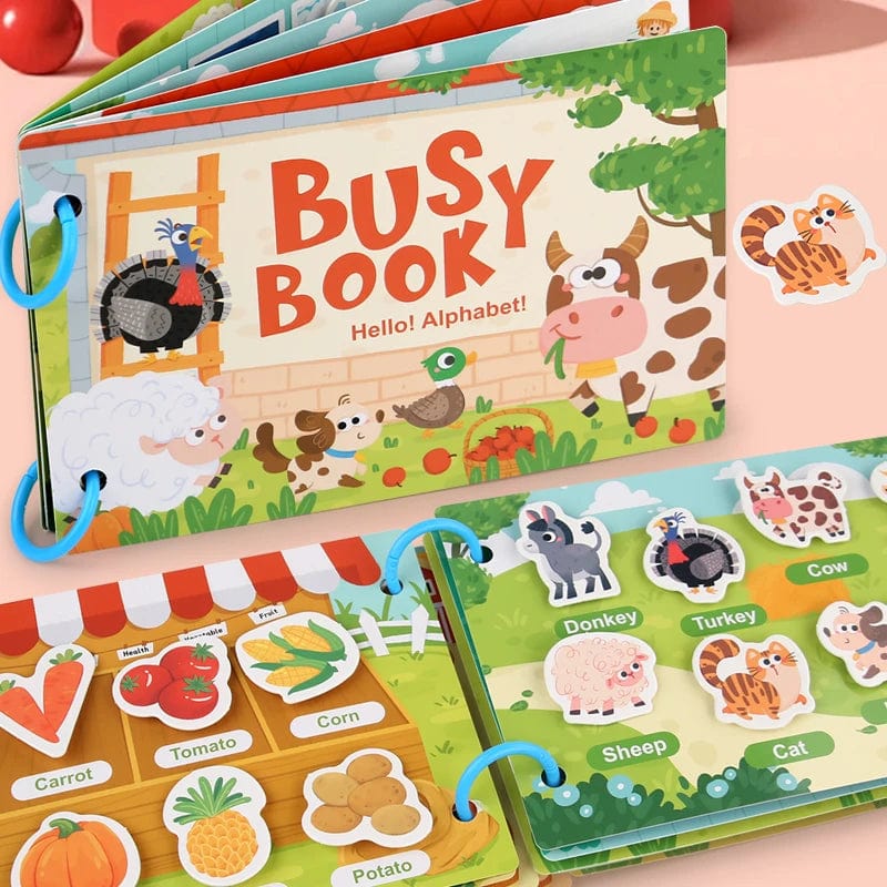 Planet Gates Montessori Baby Busy book My First Quiet Book Paste Early Learning Education Toy Children Toy Matching Game for Babies 2 3 Years