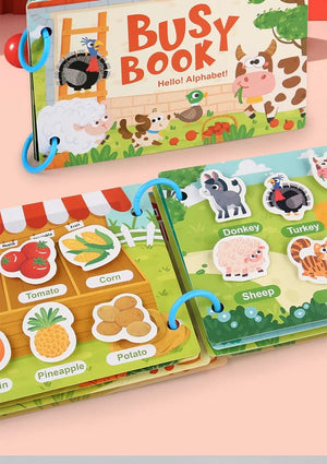 Planet Gates Montessori Baby Busy book My First Quiet Book Paste Early Learning Education Toy Children Toy Matching Game for Babies 2 3 Years