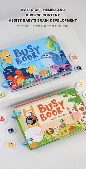 Planet Gates Montessori Baby Busy book My First Quiet Book Paste Early Learning Education Toy Children Toy Matching Game for Babies 2 3 Years