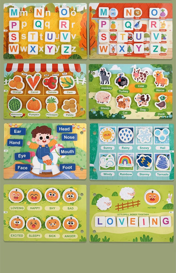Planet Gates Montessori Baby Busy book My First Quiet Book Paste Early Learning Education Toy Children Toy Matching Game for Babies 2 3 Years