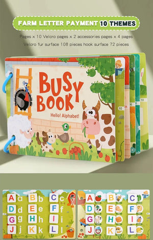 Planet Gates Montessori Baby Busy book My First Quiet Book Paste Early Learning Education Toy Children Toy Matching Game for Babies 2 3 Years