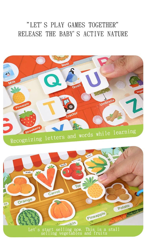 Planet Gates Montessori Baby Busy book My First Quiet Book Paste Early Learning Education Toy Children Toy Matching Game for Babies 2 3 Years
