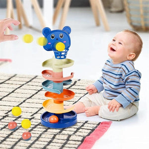 Planet Gates Montessori Baby Toy Rolling Ball Tower Montessori Educational Games For Babies Stacking Track Baby Development Toys 1 2 3 Years