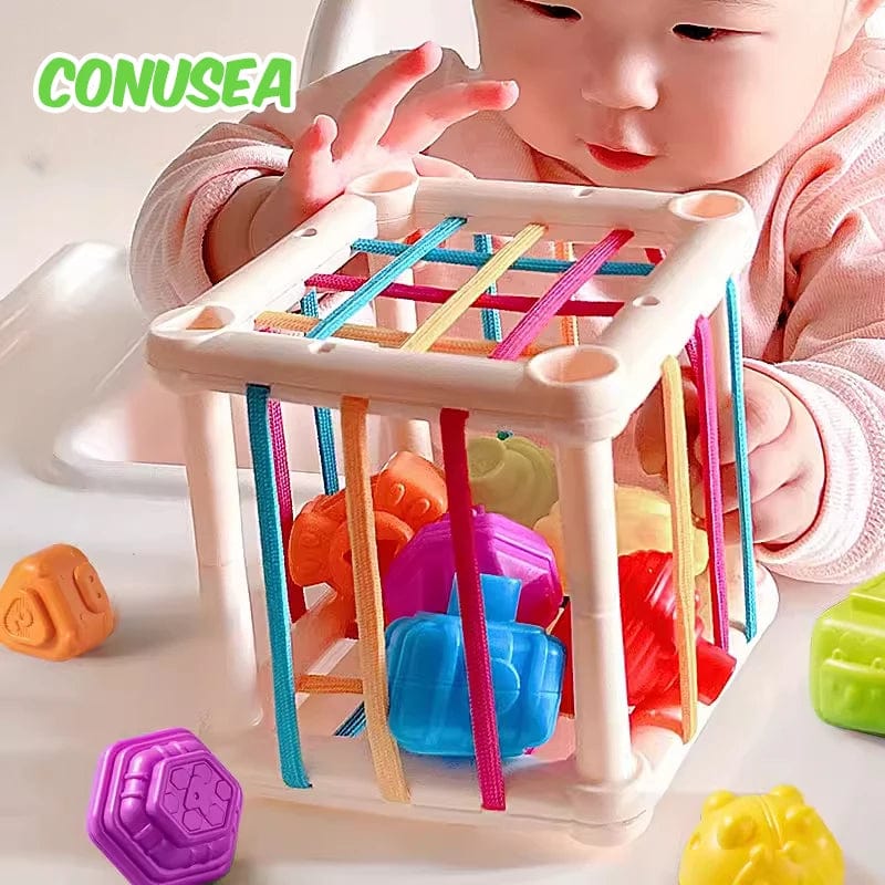 Planet Gates Montessori Baby Toys 0-12 Months Sensory Development Learning Educational Toys Colorful Blocks Sorting Game For Babies Infant