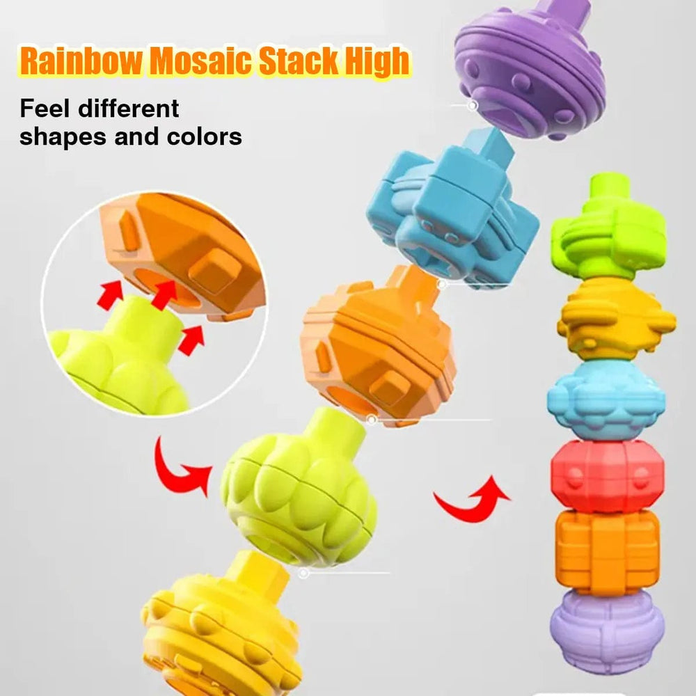 Planet Gates Montessori Baby Toys 0-12 Months Sensory Development Learning Educational Toys Colorful Blocks Sorting Game For Babies Infant