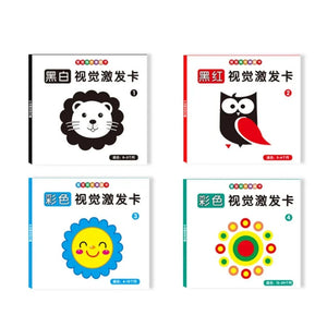 Planet Gates Montessori Baby Visual Stimulation Card Toy High Contrast Visual Stimulation Learning Toys for Baby Black and White Flash Cards