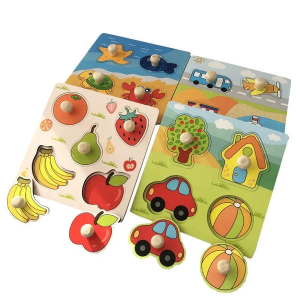 Planet Gates Montessori Baby Wooden Toys 1 2 3 Years Children Hand Grab Board Puzzle Game Toddler Fine Motor Skills Educational Toys for Kids