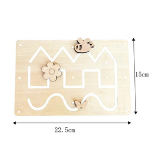 Planet Gates Montessori Busy Board DIY Wood Accessories Early Ball Calculation Bulldozer Castle Helicopter Educational Toy For Children Gifts