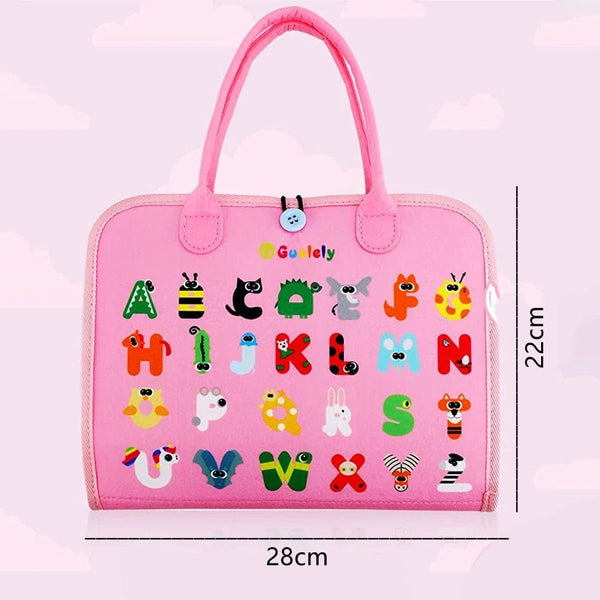 Planet Gates Montessori Busy Board Felt Sensory Board for Toddlers Educational Activity Developing Basic Dress Fine Motor Skills Travel Toys