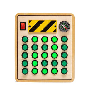 Planet Gates Montessori Busy Board Sensory Toys Wooden With LED Light Switch Control Board Travel Activities Children Games For 2-4 Years Old