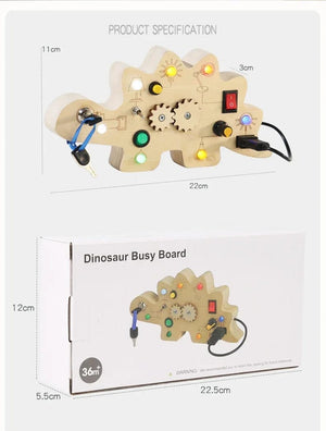 Planet Gates Montessori Busy Board Sensory Toys Wooden With LED Light Switch Control Board Travel Activities Children Games For 2-4 Years Old