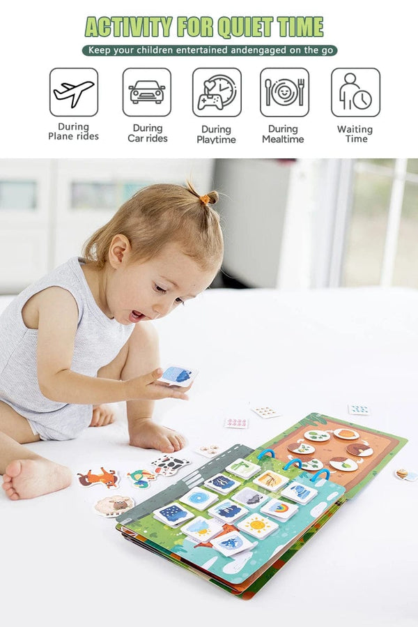 Planet Gates Montessori Busy Book for Kids Sticker Quiet Book Baby Early Educational Toy toddlers Matching Puzzles Game Learning Toys Gifts