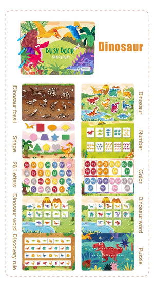 Planet Gates Montessori Busy Book for Kids Sticker Quiet Book Baby Early Educational Toy toddlers Matching Puzzles Game Learning Toys Gifts