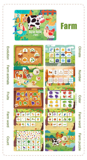 Planet Gates Montessori Busy Book for Kids Sticker Quiet Book Baby Early Educational Toy toddlers Matching Puzzles Game Learning Toys Gifts