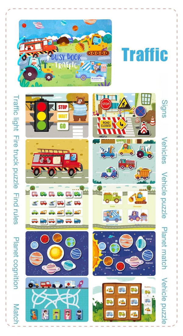 Planet Gates Montessori Busy Book for Kids Sticker Quiet Book Baby Early Educational Toy toddlers Matching Puzzles Game Learning Toys Gifts