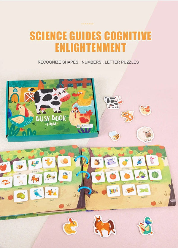 Planet Gates Montessori Busy Book for Kids Sticker Quiet Book Baby Early Educational Toy toddlers Matching Puzzles Game Learning Toys Gifts