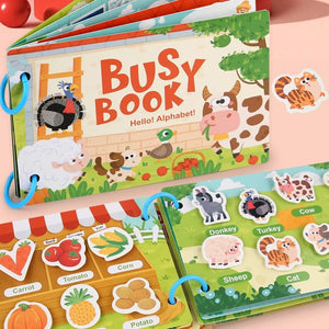 Planet Gates Montessori Busy Book Sticker Quiet Book for Kids Early Educational Toy Toddlers Matching Puzzles Game Baby Learning Toys Gifts