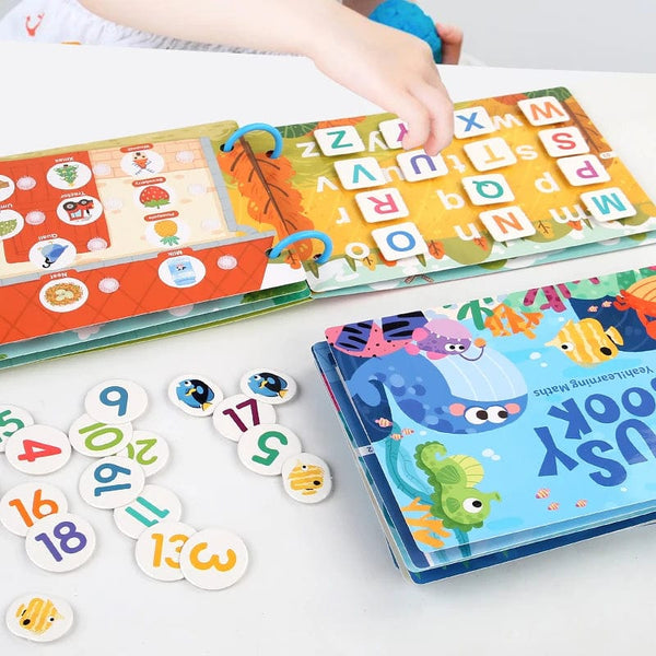 Planet Gates Montessori Busy Book Sticker Quiet Book for Kids Early Educational Toy Toddlers Matching Puzzles Game Baby Learning Toys Gifts