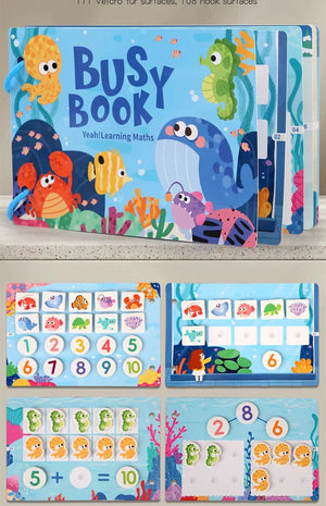 Planet Gates Montessori Busy Book Sticker Quiet Book for Kids Early Educational Toy Toddlers Matching Puzzles Game Baby Learning Toys Gifts