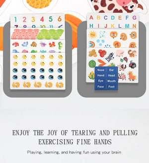 Planet Gates Montessori Busy Book Sticker Quiet Book for Kids Early Educational Toy Toddlers Matching Puzzles Game Baby Learning Toys Gifts