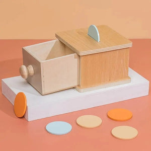 Planet Gates Montessori Early Education Children 0-3 Intelligence Development Wooden Round Ball Educational Baby Target Box Teaching Aids Toy