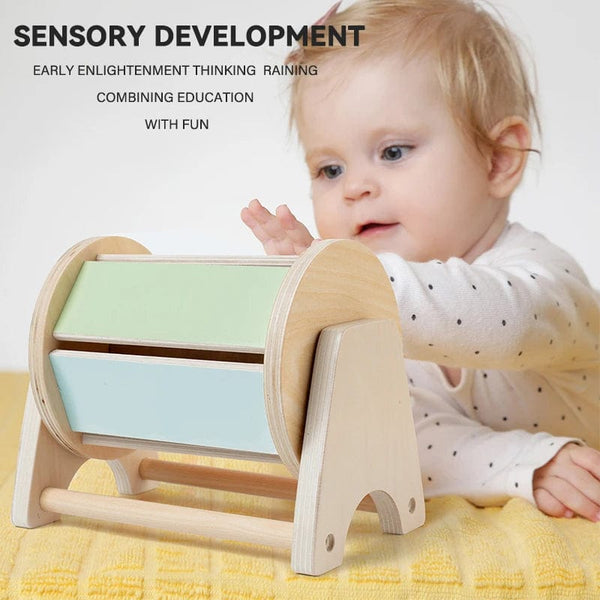 Planet Gates Montessori Infant Wooden Toys Target Box Rolling Drum Color Shape Cognition Match Educational Sensory Baby Teaching Aid Gifts