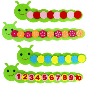 Planet Gates Montessori Materials Caterpillar DIY Math Toys Kids Toys Number Educational Learning Toys for Children Preschool Teaching Aids