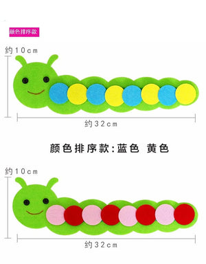 Planet Gates Montessori Materials Caterpillar DIY Math Toys Kids Toys Number Educational Learning Toys for Children Preschool Teaching Aids