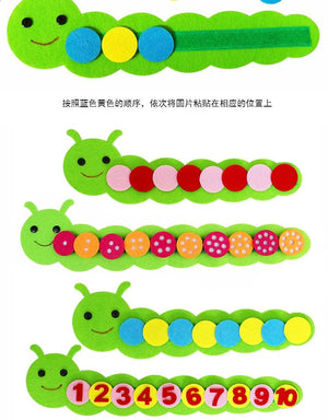 Planet Gates Montessori Materials Caterpillar DIY Math Toys Kids Toys Number Educational Learning Toys for Children Preschool Teaching Aids